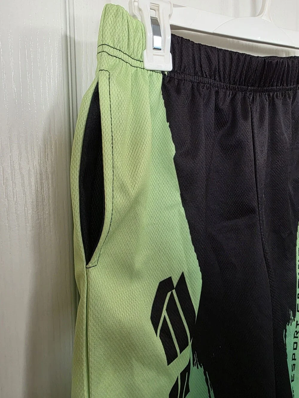 ESX Esport Gaming Gear Black Tee & Short Set with Neon Green Logo Sz 18XXL, NWOT